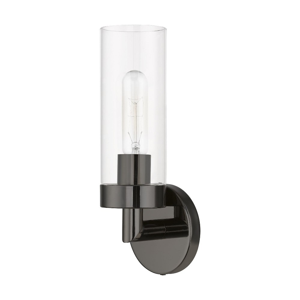 Livex Lighting-16171-46-Ludlow - 1 Light ADA Wall Sconce In Nautical Style-11.75 Inches Tall and 4.25 Inches Wide Black Chrome Ludlow - 1 Light ADA Wall Sconce In Nautical Style-11.75 Inches Tall and 4.25 Inches Wide