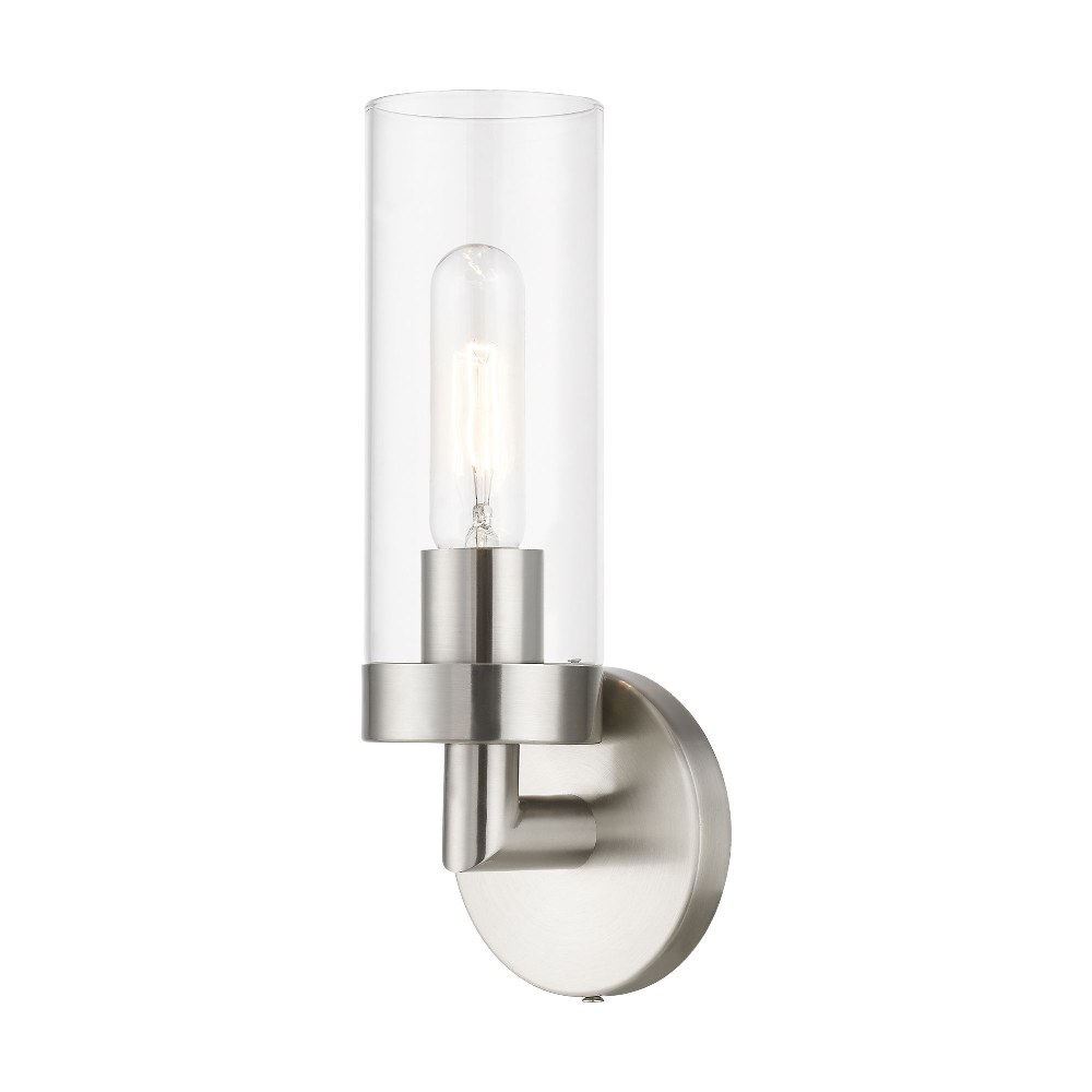 Livex Lighting-16171-91-Ludlow - 1 Light ADA Wall Sconce In Nautical Style-11.75 Inches Tall and 4.25 Inches Wide Brushed Nickel Ludlow - 1 Light ADA Wall Sconce In Nautical Style-11.75 Inches Tall and 4.25 Inches Wide