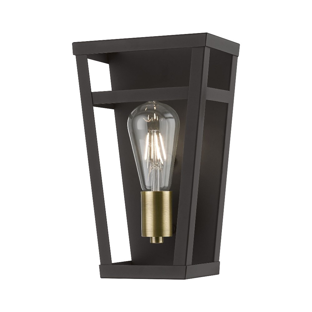 Livex Lighting-49567-07-Schofield - 1 Light ADA Wall Sconce In Transitional Style-11 Inches Tall and 7 Inches Wide Bronze/Antique Brass Schofield - 1 Light ADA Wall Sconce In Transitional Style-11 Inches Tall and 7 Inches Wide