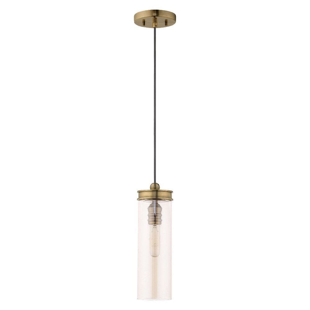 Livex Lighting 41227-01 Art Glass - 1 Light Mini Pendant in Coastal Style - 5.13 - Picture 2 of 5
