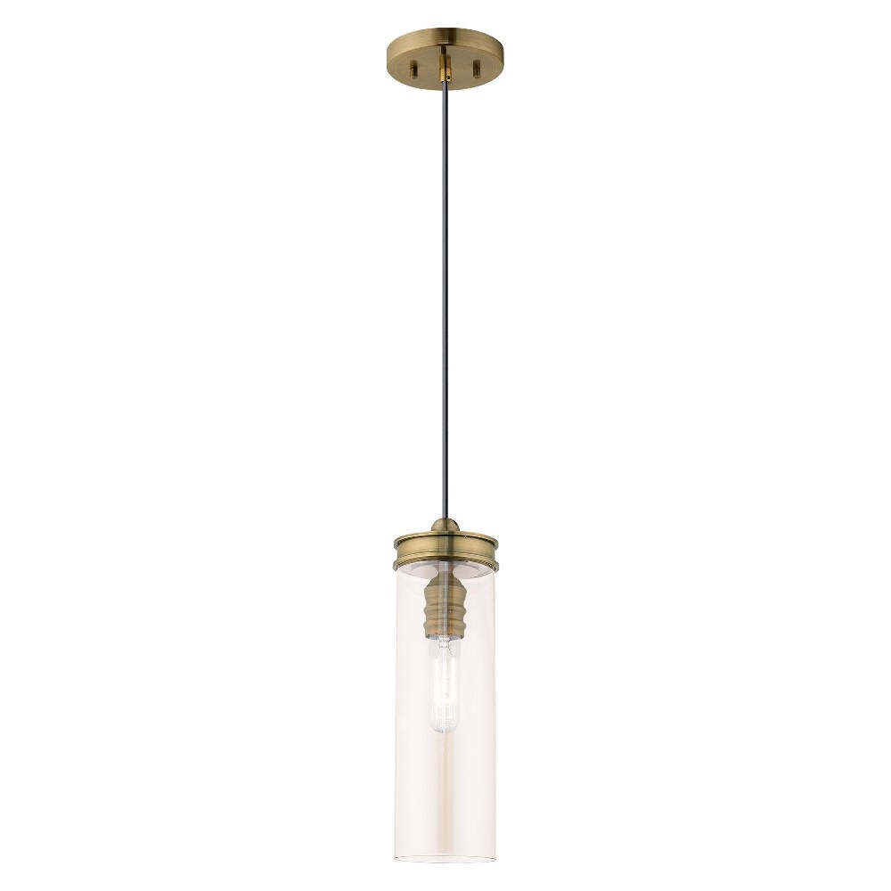 Livex Lighting 41227-01 Art Glass - 1 Light Mini Pendant in Coastal Style - 5.13 - Picture 3 of 5