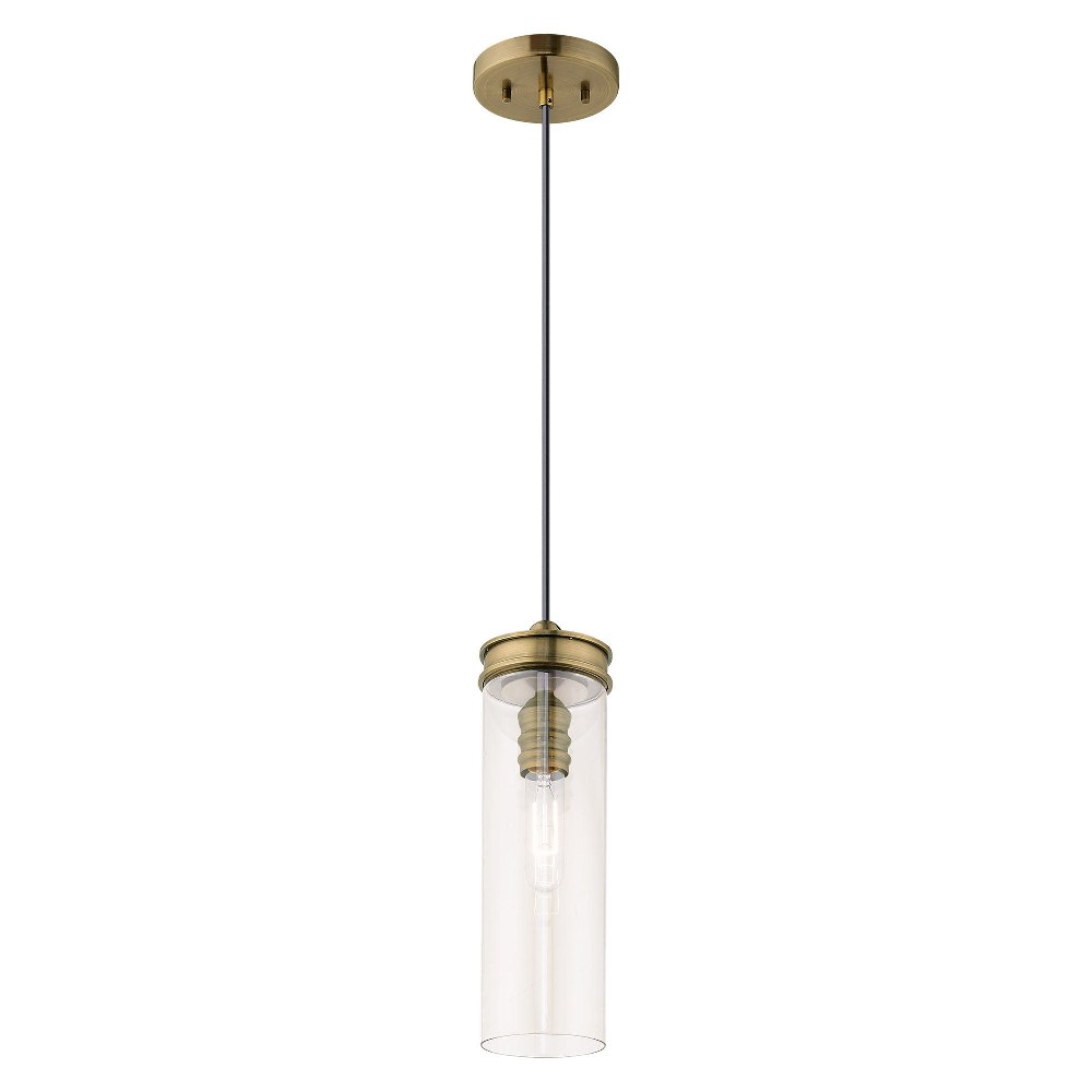 Livex Lighting 41227-01 Art Glass - 1 Light Mini Pendant in Coastal Style - 5.13 - Picture 4 of 5