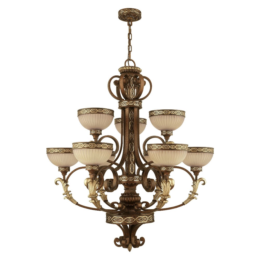Used Livex Lighting 8529-64 Seville - 9 Light Chandelier in French Country Style - Picture 3 of 5