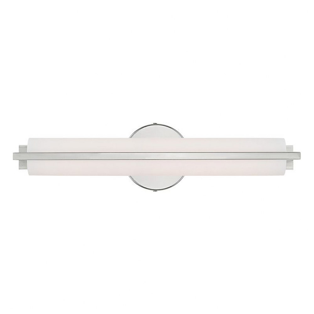 Livex Lighting-10352-05-Visby - 18W LED ADA Bath Vanity in Visby Style - 4.38 Inches wide by 17.5 Inches high Polished Chrome Polished Chrome Finish with Satin White Acrylic Shade