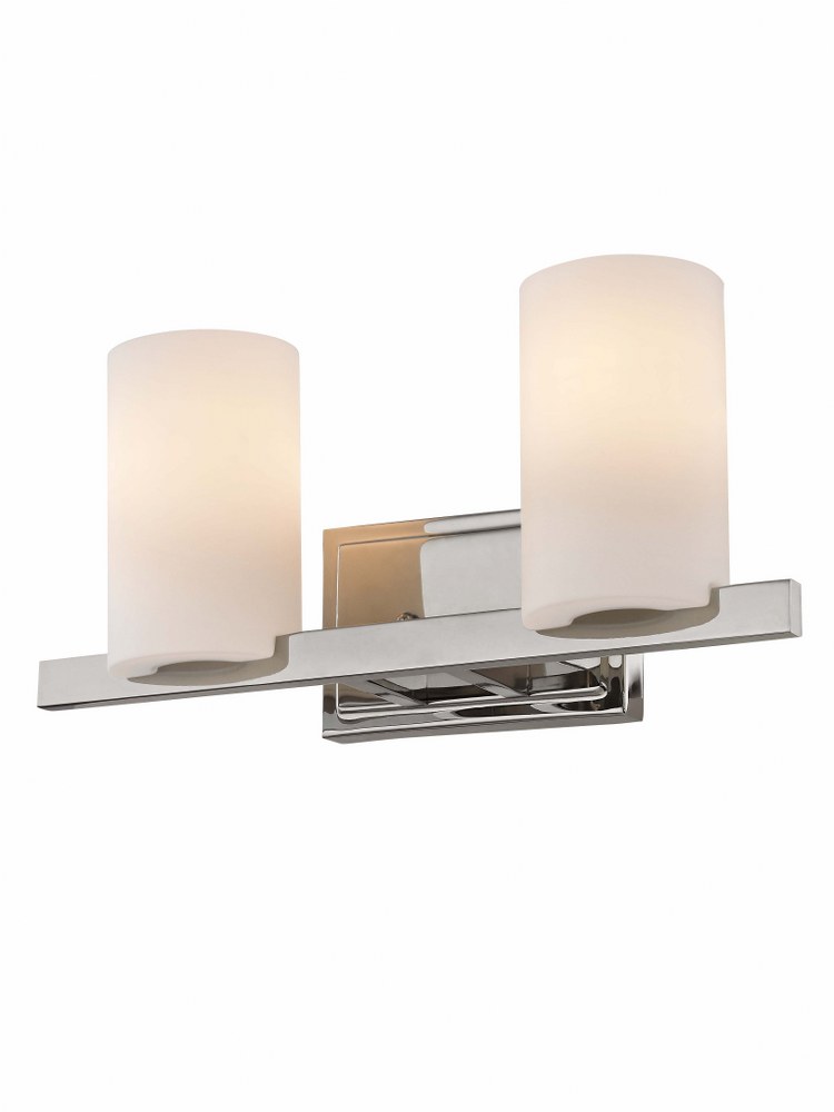 Livex Lighting-1332-05-Astoria - 2 Light Pendant in Astoria Style - 11.75 Inches wide by 13 Inches high Polished Chrome  Brushed Nickel Finish with Satin Opal White Glass