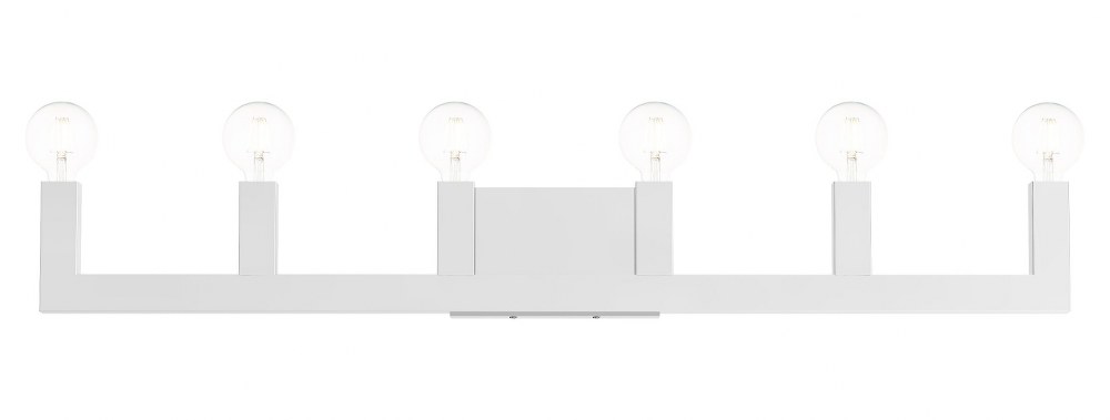 Livex Lighting-16815-05-Solna - 6 Light Bath Vanity in Solna Style - 43.5 Inches wide by 5.63 Inches high Polished Chrome  Polished Chrome Finish