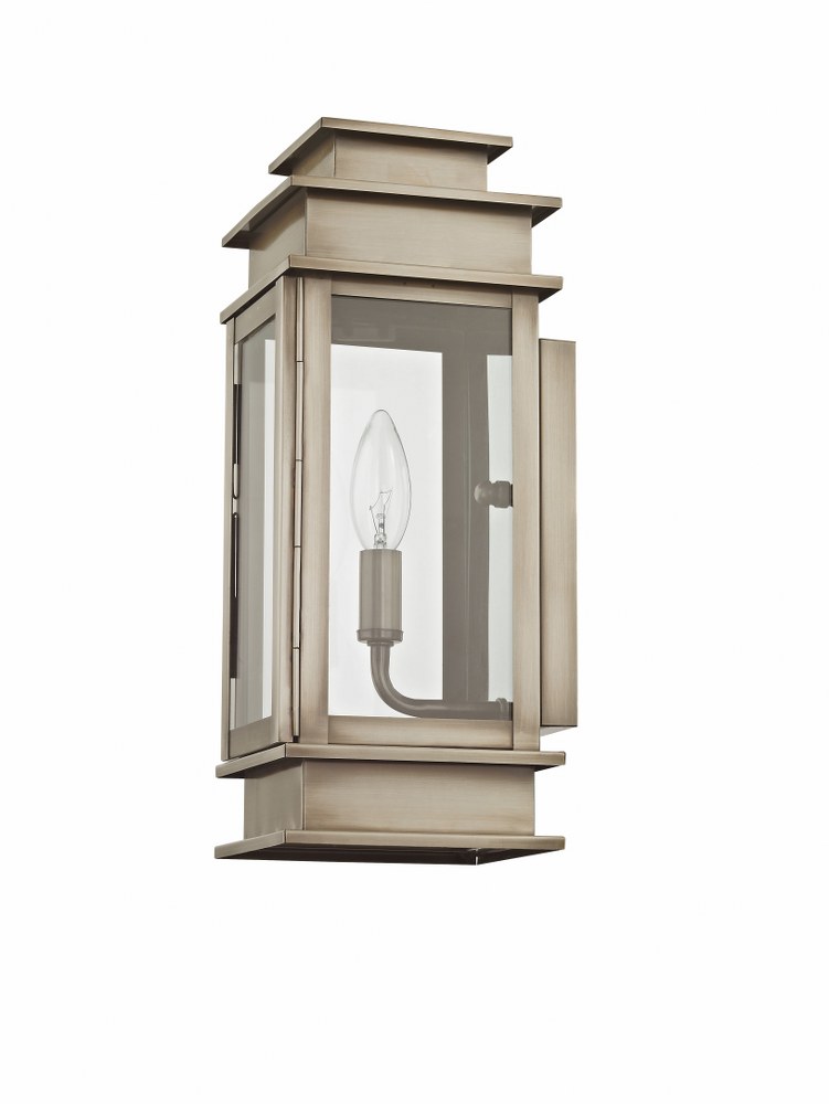 Livex Lighting-2018-29-Princeton - 2 Light Outdoor Wall Lantern in Princeton Style - 9.5 Inches wide by 19 Inches high Vintage Pewter  Vintage Pewter Finish with Clear Glass