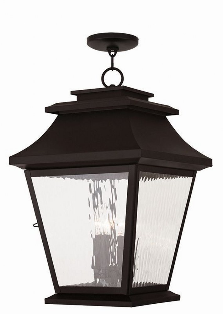 Livex Lighting-20243-07-Hathaway - 4 Light Outdoor Pendant Lantern in Hathaway Style - 14 Inches wide by 21 Inches high   Hathaway - 4 Light Outdoor Pendant Lantern in Hathaway Style - 14 Inches wide 