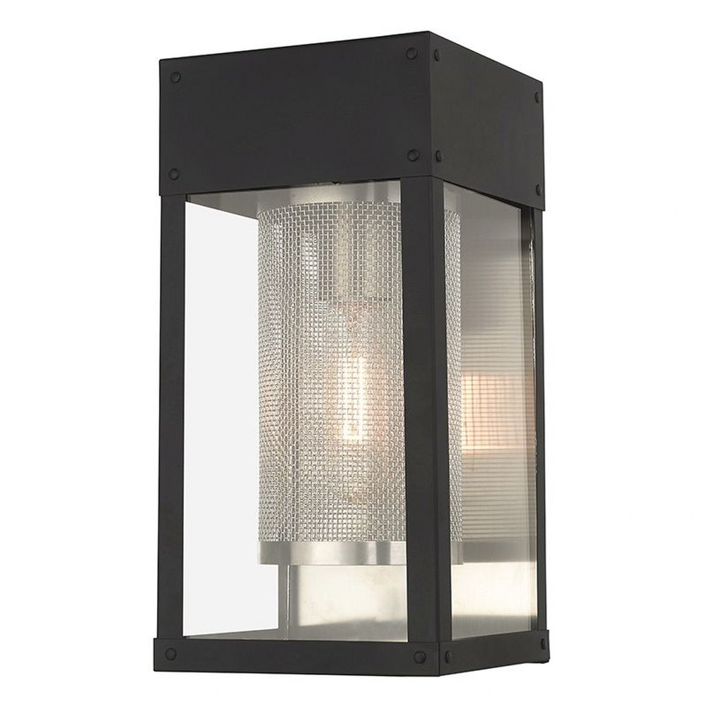 Livex Lighting-20761-04-Franklin - 1 Light Outdoor Wall Lantern In Nautical Style-12 Inches Tall and 6 Inches Wide Black  Franklin - 1 Light Outdoor Wall Lantern In Nautical Style-12 Inches Tall and 6 Inches Wide