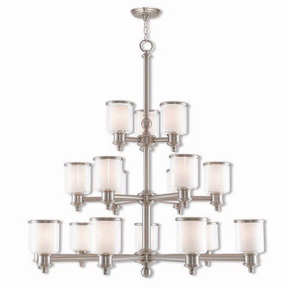 Livex Lighting-40219-91-Middlebush - 18 Light Foyer Chandelier in Middlebush Style - 44 Inches wide by 43 Inches high   Middlebush - 18 Light Foyer Chandelier in Middlebush Style - 44 Inches wide by 4