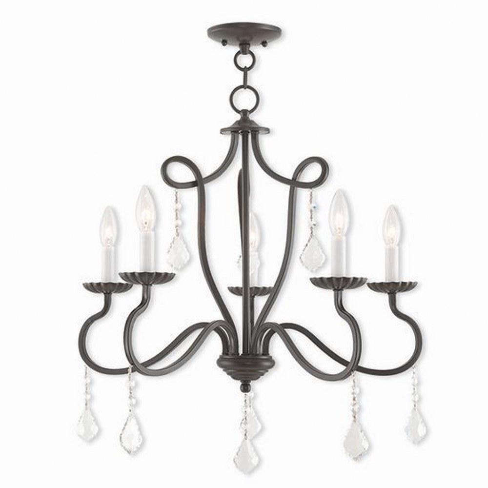 Livex Lighting-40775-92-Callisto - 5 Light Chandelier in Callisto Style - 24 Inches wide by 24.75 Inches high English Bronze  English Bronze Finish