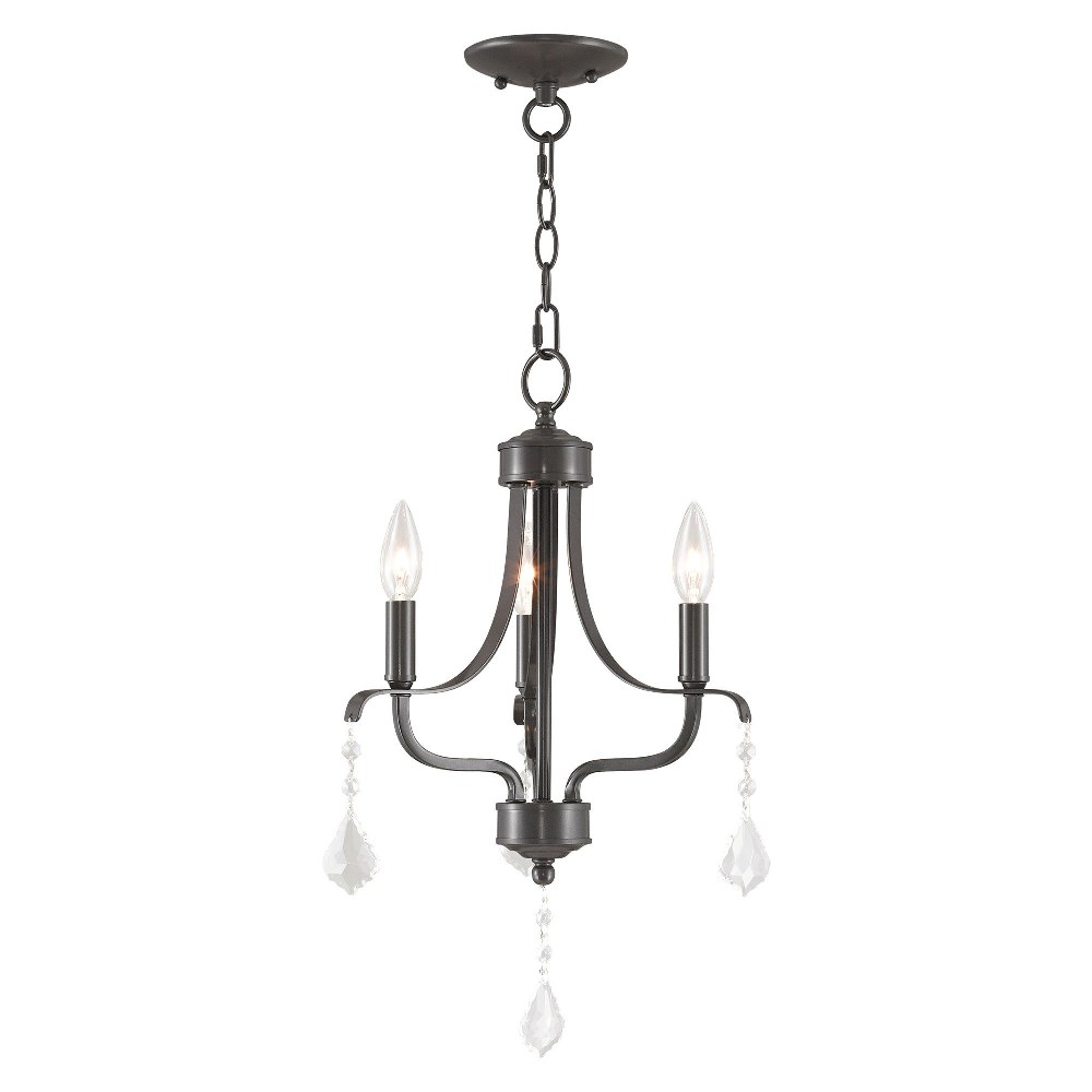 Livex Lighting-40783-92-Laurel - 3 Light Mini Chandelier in Laurel Style - 13 Inches wide by 20 Inches high English Bronze  English Bronze Finish