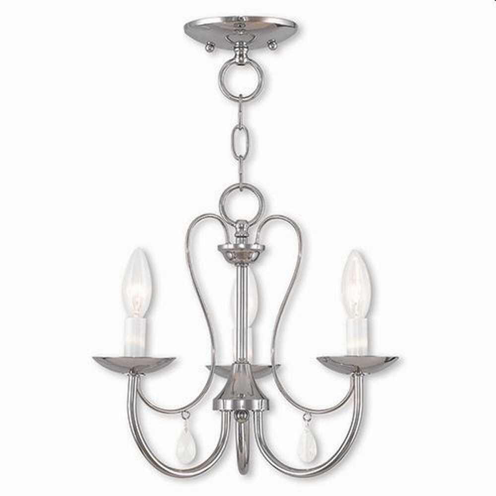 Livex Lighting-40863-05-Mirabella - 3 Light Chandelier in Mirabella Style - 14.5 Inches wide by 12.25 Inches high Polished Chrome  English Bronze Finish