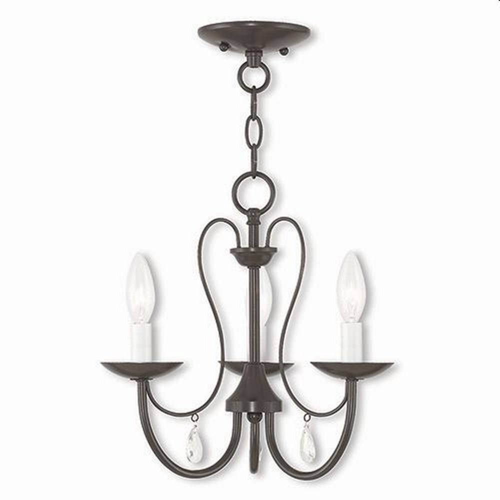 Livex Lighting-40863-92-Mirabella - 3 Light Chandelier in Mirabella Style - 14.5 Inches wide by 12.25 Inches high English Bronze  English Bronze Finish