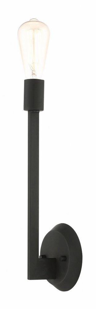 Livex Lighting-45839-04-Prague - 1 Light Wall Sconce in Prague Style - 5.13 Inches wide by 16 Inches high Black Black Finish