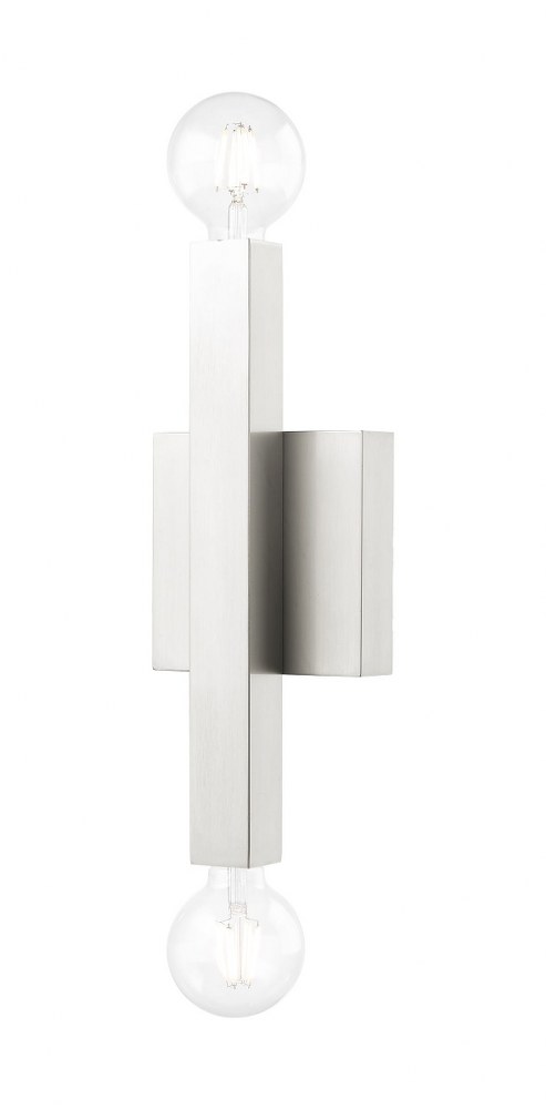 Livex Lighting-49212-91-Solna - 2 Light ADA Wall Sconce in Solna Style - 5.5 Inches wide by 14 Inches high   Solna - 2 Light ADA Wall Sconce in Solna Style - 5.5 Inches wide by 14 Inches high