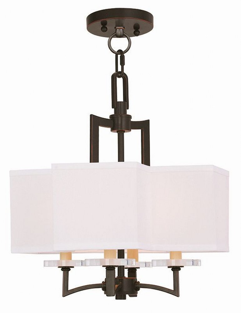 Livex Lighting-50704-67-Woodland Park - Four Light Mini Chandelier in Woodland Park Style - 15 Inches wide by 17 Inches high   Woodland Park - Four Light Mini Chandelier in Woodland Park Style - 15 In