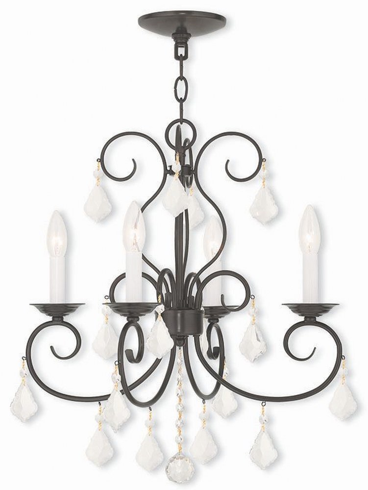 Livex Lighting-50764-92-Donatella - 4 Light Mini Chandelier in Donatella Style - 18.5 Inches wide by 22 Inches high   Donatella - 4 Light Mini Chandelier in Donatella Style - 18.5 Inches wide by 22 In