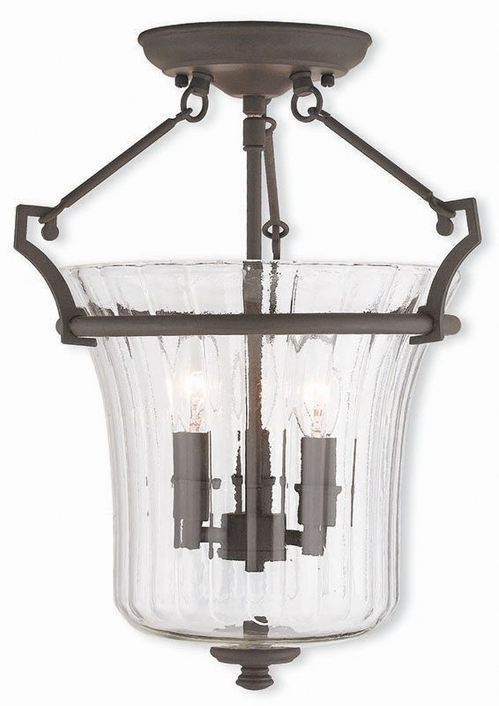 1875330 Livex Lighting-50923-07-Cortland - 3 Light Semi-Fl sku 1875330