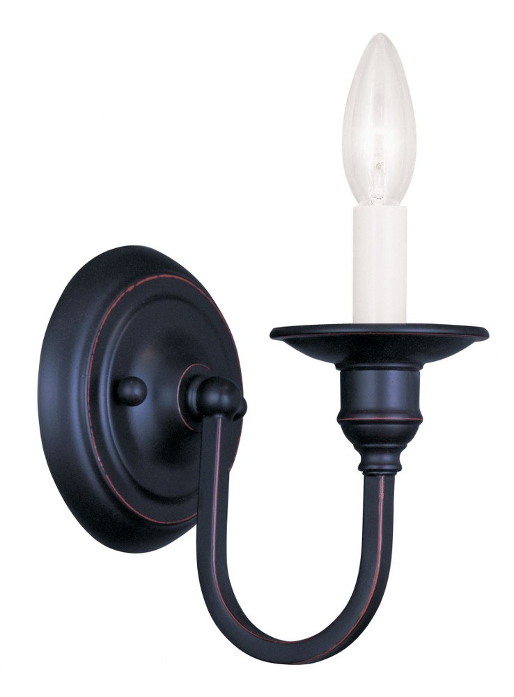 Livex Lighting-5141-67-Cranford - 1 Light Wall Sconce in Cranford Style - 5 Inches wide by 12 Inches high Olde Bronze  Olde Bronze Finish