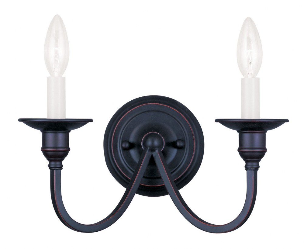 Livex Lighting-5142-67-Cranford - 2 Light Wall Sconce in Cranford Style - 13 Inches wide by 12 Inches high Olde Bronze  Olde Bronze Finish