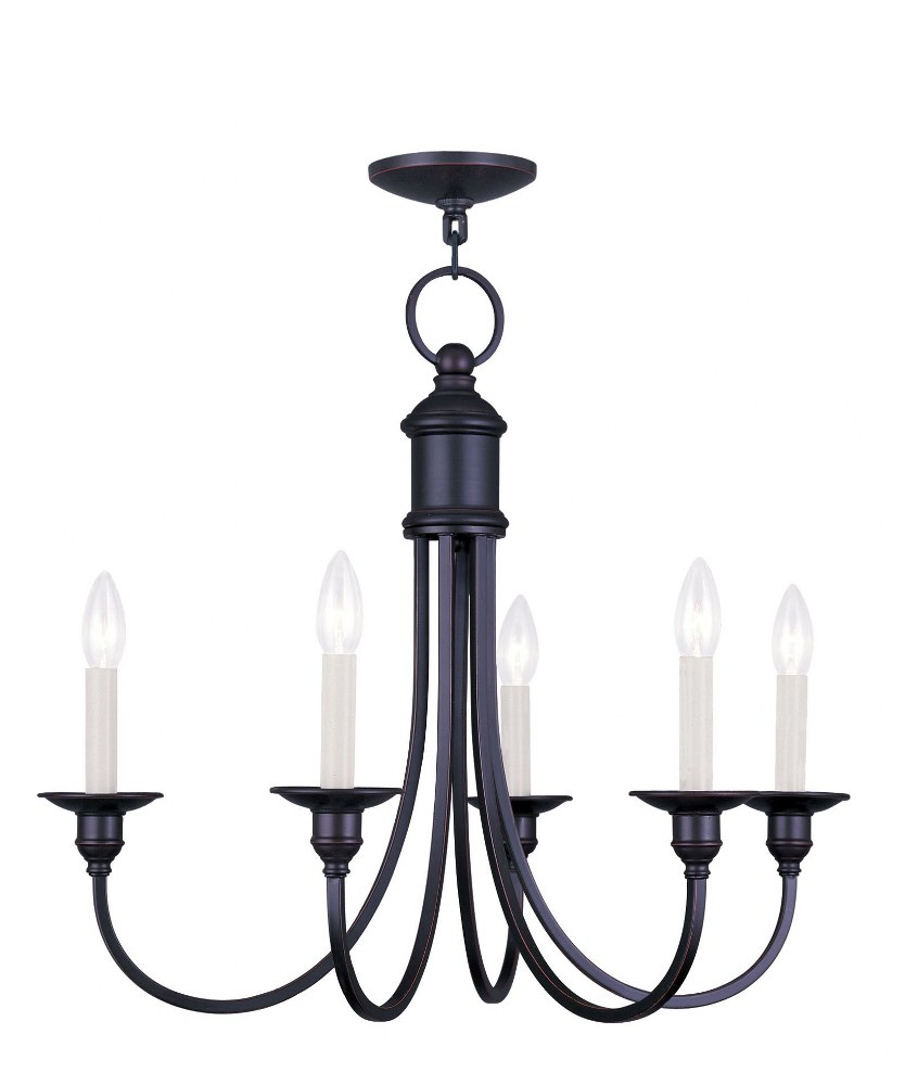 Livex Lighting-5145-67-Cranford - 5 Light Chandelier in Cranford Style - 24 Inches wide by 22 Inches high Olde Bronze  Olde Bronze Finish