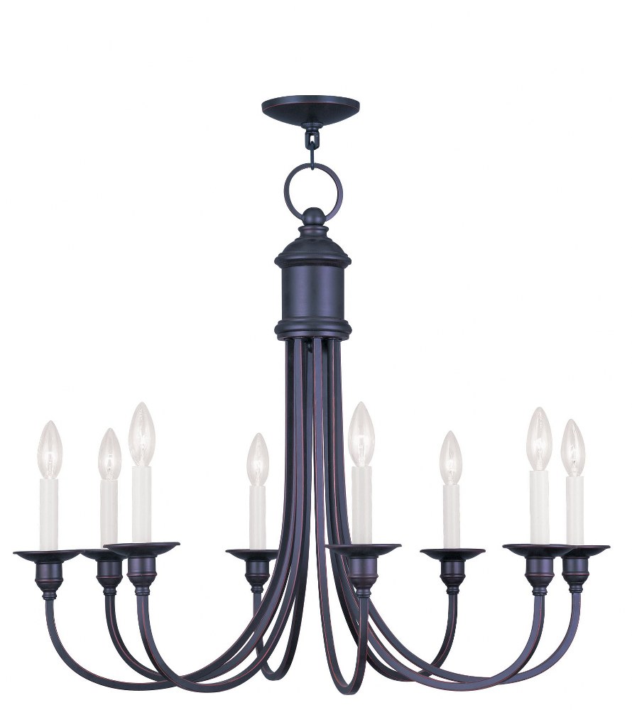 Livex Lighting-5148-67-Cranford - 8 Light Chandelier in Cranford Style - 30 Inches wide by 26.5 Inches high Olde Bronze  Olde Bronze Finish