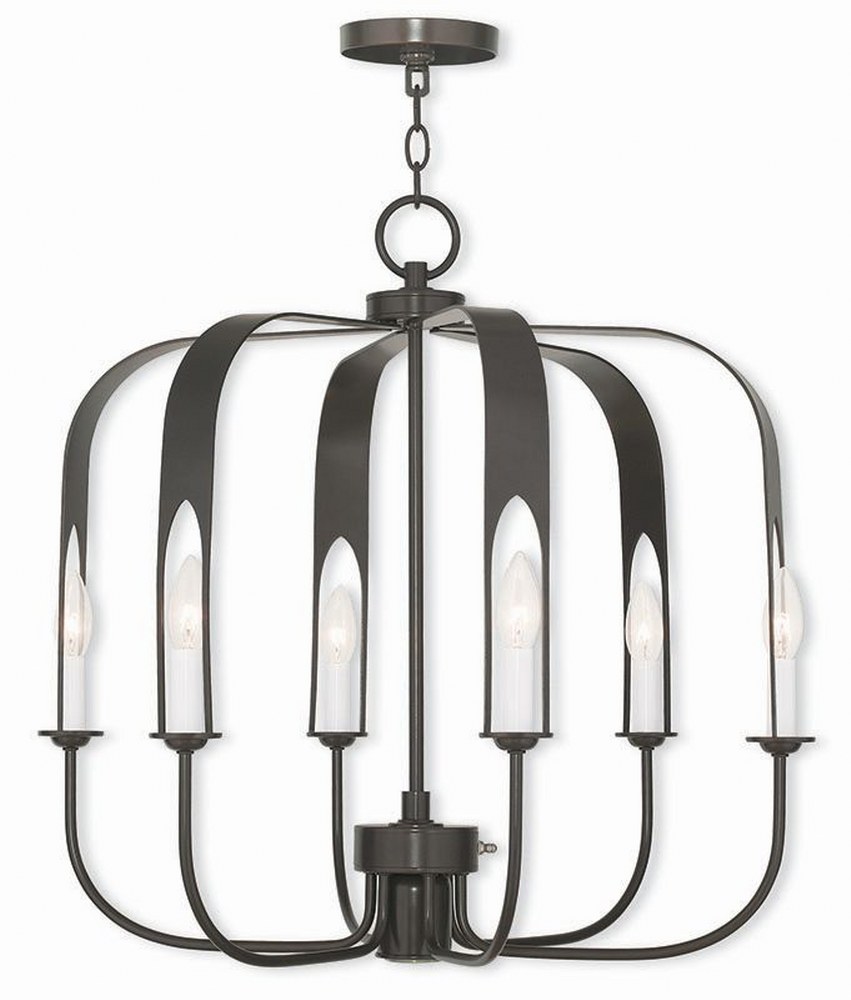 Livex Lighting-51936-92-Addison - 7 Light Chandelier in Addison Style - 25 Inches wide by 23.5 Inches high English Bronze  English Bronze Finish