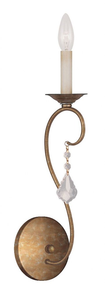 Livex Lighting-6421-48-Chesterfield/Pennington - 1 Light Wall Sconce in Chesterfield/Pennington Style - 4.75 Inches wide by 17 Inches high Antique Gold Leaf  Antique Gold Leaf Finish