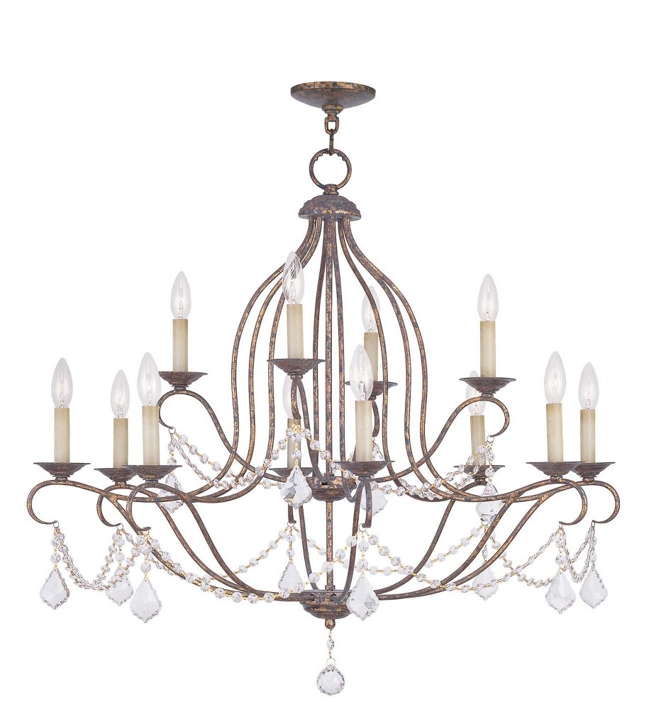 1119836 Livex Lighting-6438-71-Chesterfield - 12 Light Cha sku 1119836