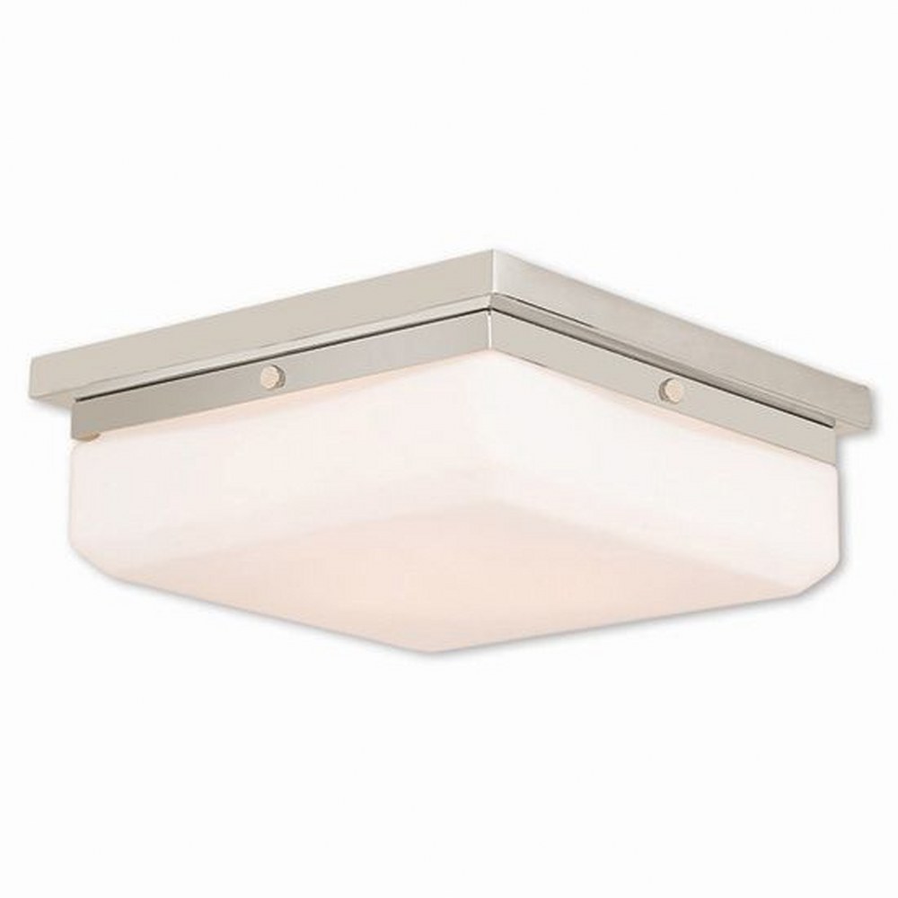 Livex Lighting-65537-35-Allure - 3 Light ADA Wall Sconce in Allure Style - 11 Inches wide by 3.88 Inches high Polished Nickel  English Bronze Finish with Satin Opal White Glass