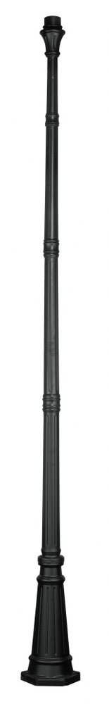 Livex Lighting-7617-04-114.5 Inch Outdoor Cast Aluminum Fluted Post Black  Bronze Finish