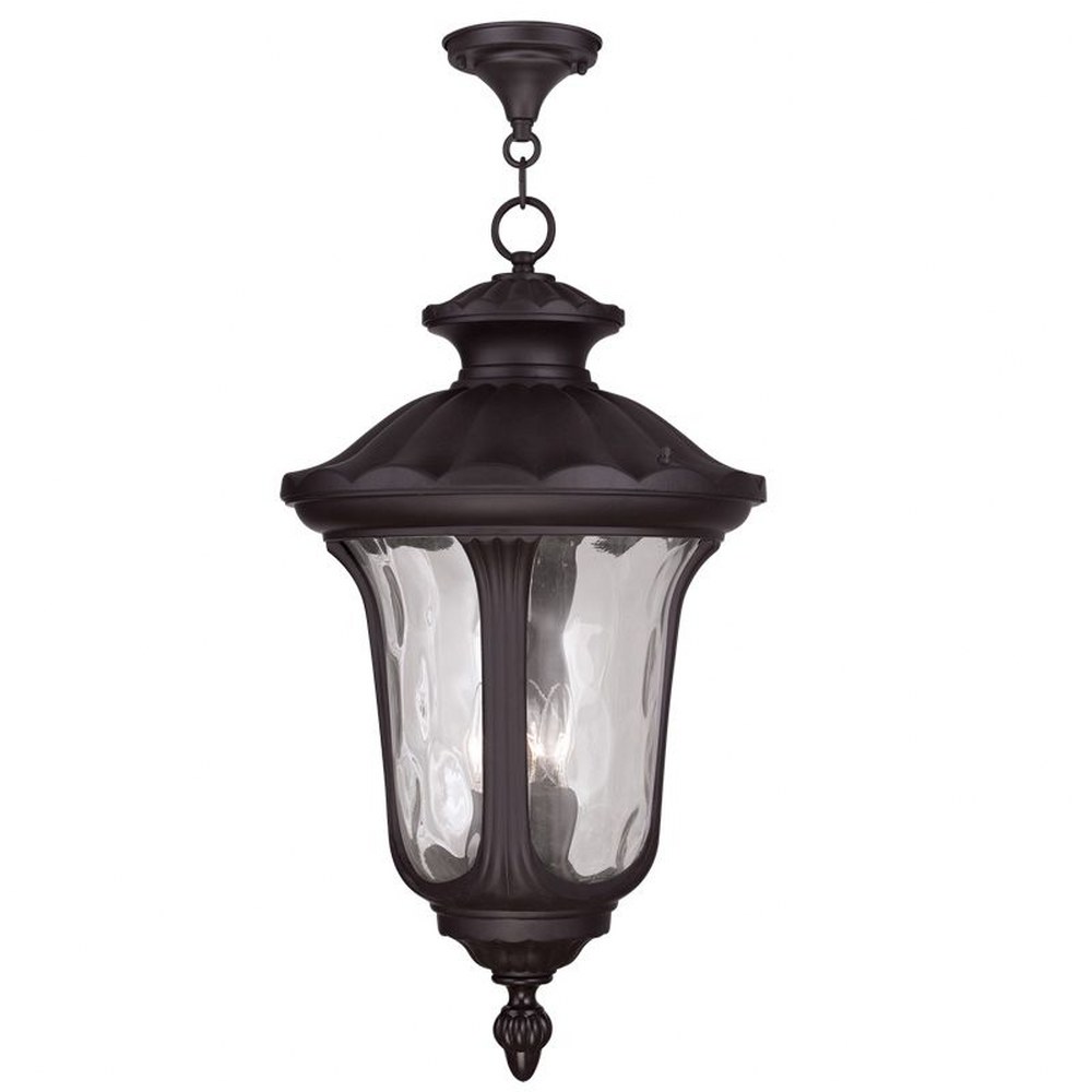 Livex Lighting-7865-07-Oxford - 3 Light Outdoor Pendant Lantern   Oxford - 3 Light Outdoor Pendant Lantern