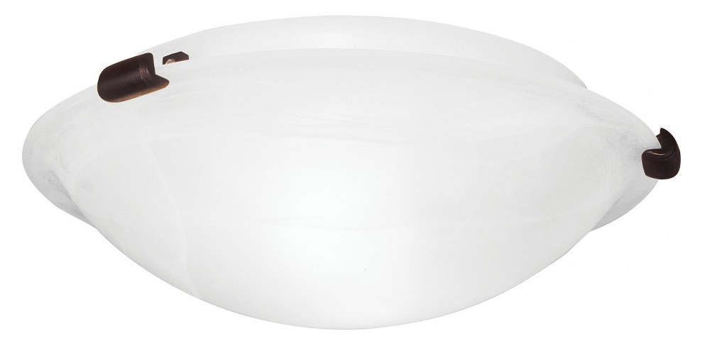 Livex Lighting-8010-07-Oasis - 2 Light Flush Mount in Oasis Style - 12.25 Inches wide by 4 Inches high Bronze  Brushed Nickel Finish with White Alabaster Glass