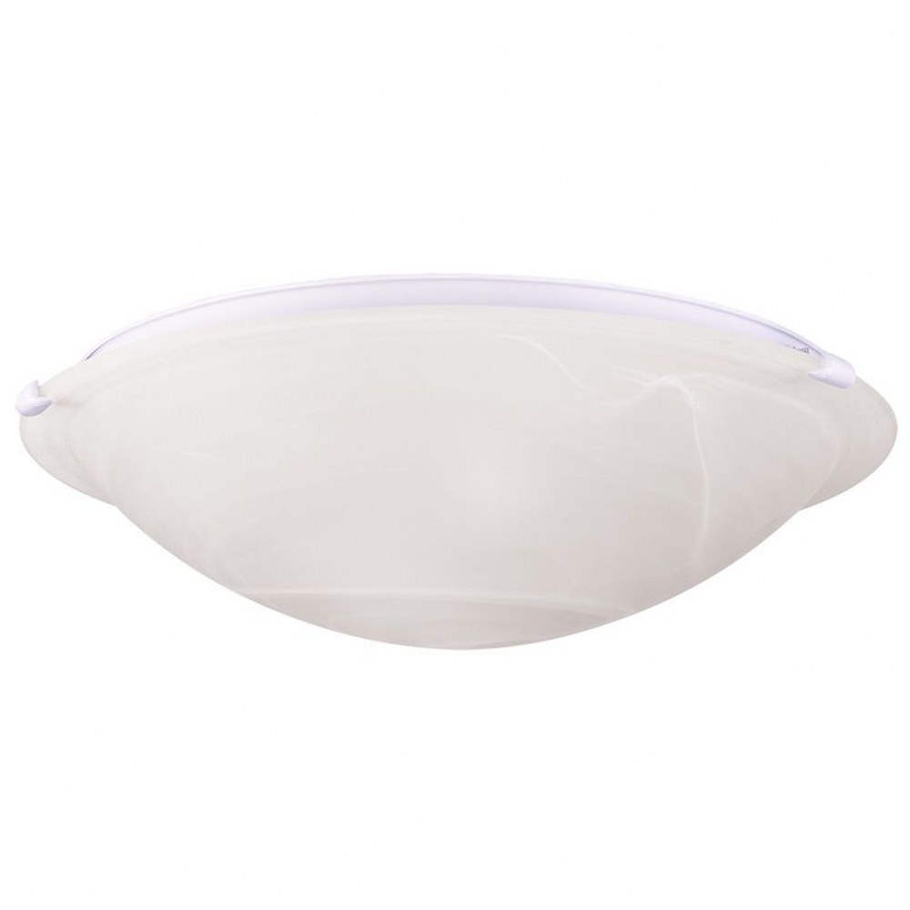 Livex Lighting-8014-03-Oasis - Four Light Flush Mount - 24.5 Inches wide by 5.5 Inches high   White Finish with White Alabaster Glass