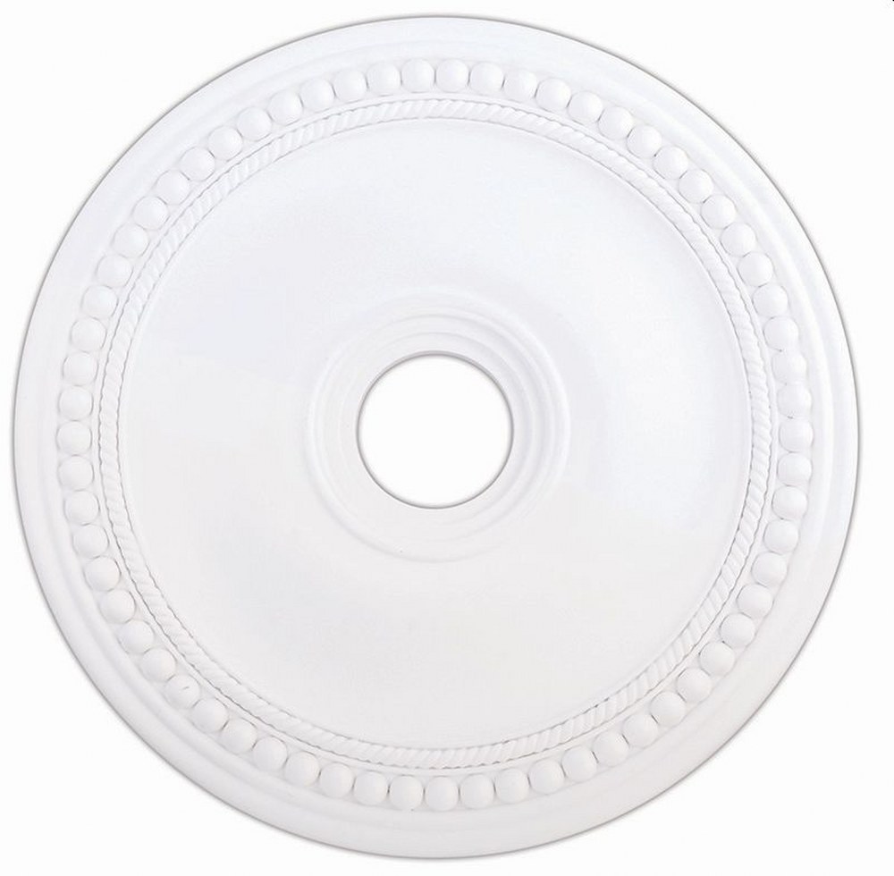 Livex Lighting-82075-03-Wingate - Ceiling Medallion - 24 Inches wide by 2 Inches high White  Hand Painted Antique Silver Leaf Finish