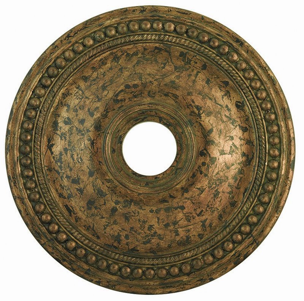 Livex Lighting-82075-71-Wingate - Ceiling Medallion - 24 Inches wide by 2 Inches high Hand Applied Venetian Golden Bronze  Hand Painted Antique Silver Leaf Finish