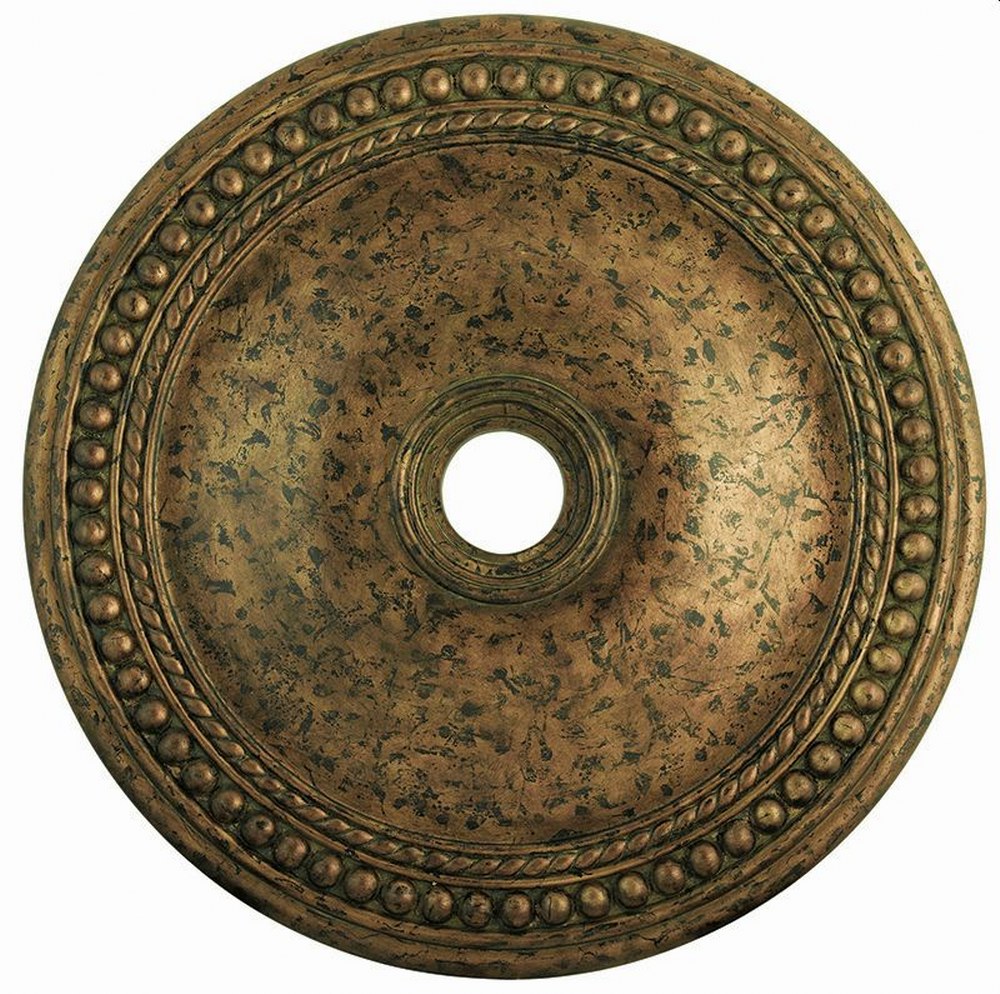 Livex Lighting-82077-71-Wingate - Ceiling Medallion in Wingate Style - 36 Inches wide by 2.5 Inches high Hand Applied Venetian Golden Bronze  Hand Painted Antique Silver Leaf Finish