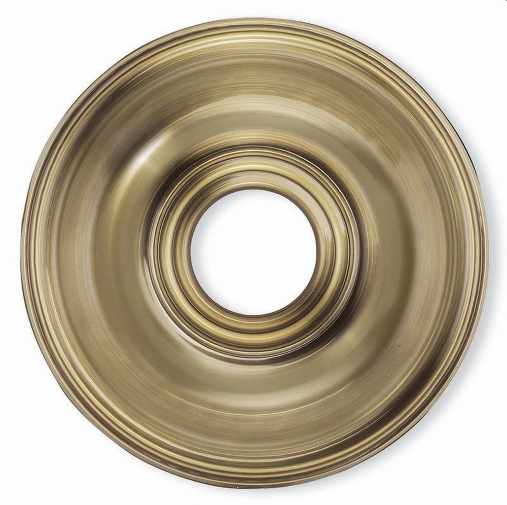 Livex Lighting-8217-01-Accessory - 16 Inch Ceiling Medallion Antique Brass  Brushed Nickel Finish