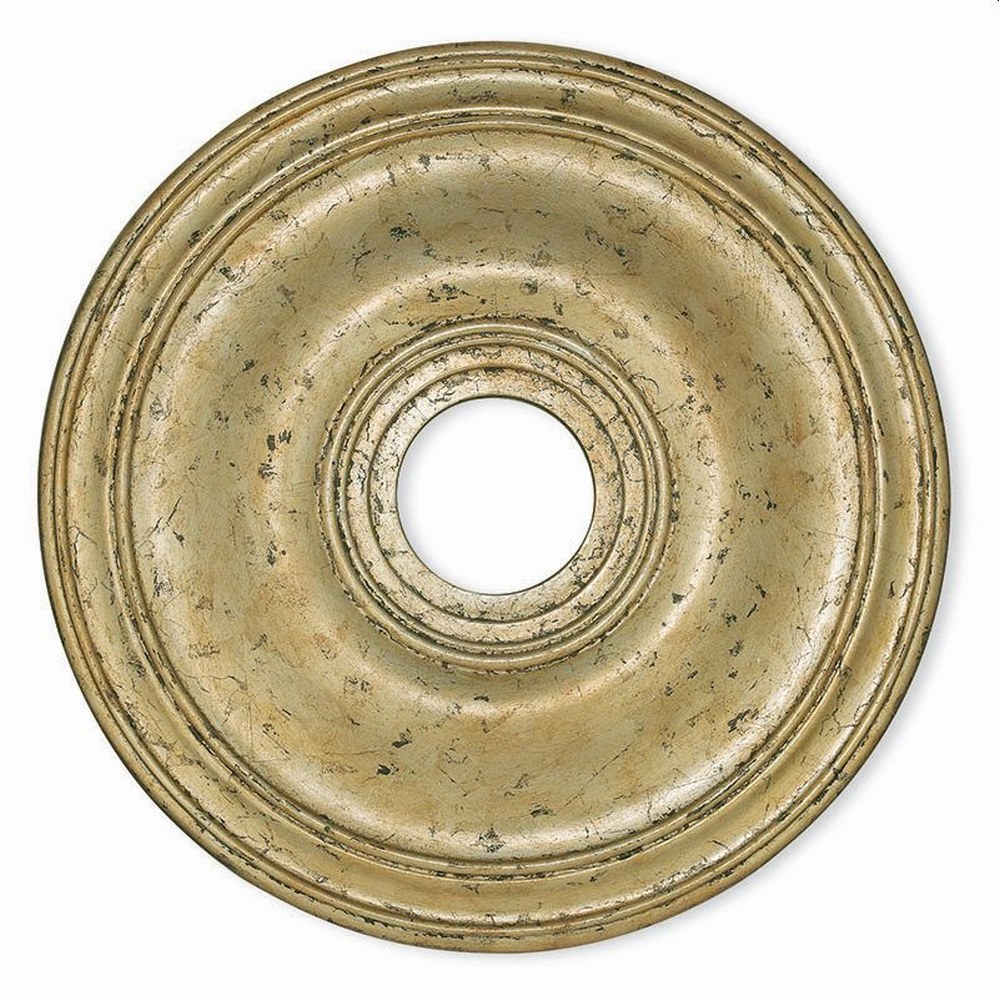 Livex Lighting-8219-28-Accessory - 20 Inch Ceiling Medallion Winter Gold  Hand Painted Antique Silver Leaf Finish