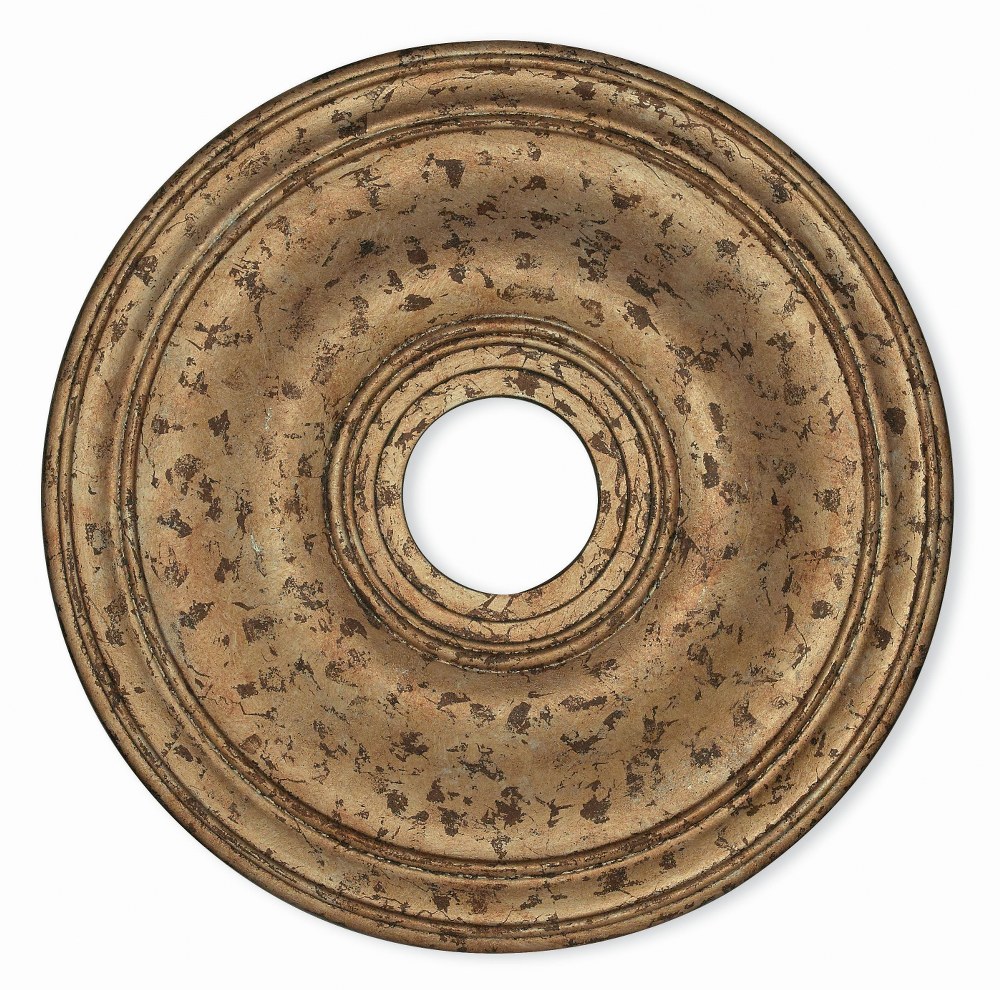 Livex Lighting-8219-36-Accessory - 20 Inch Ceiling Medallion Hand Applied European Bronze  Hand Painted Antique Silver Leaf Finish