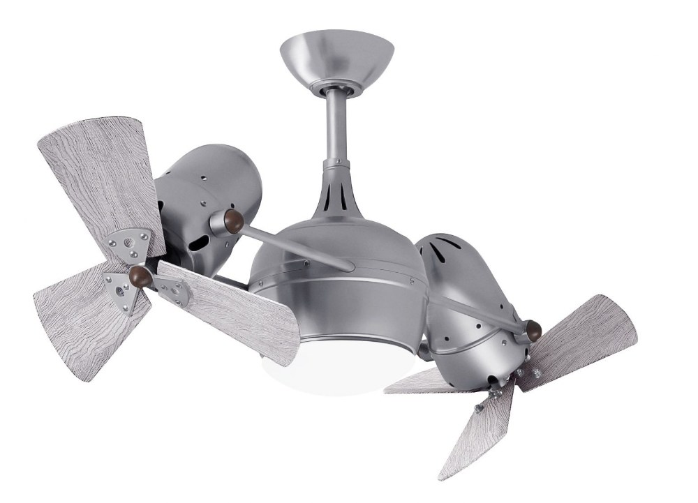 Matthews Fans-DGLK-BN-WDBW-Dagny LK-6 Blade Rotational Ceiling Fan with Light Kit in Contemporary Style-38 Inches Wide by 14 Inches High Barn Wood Tone  Brushed Nickel Finish