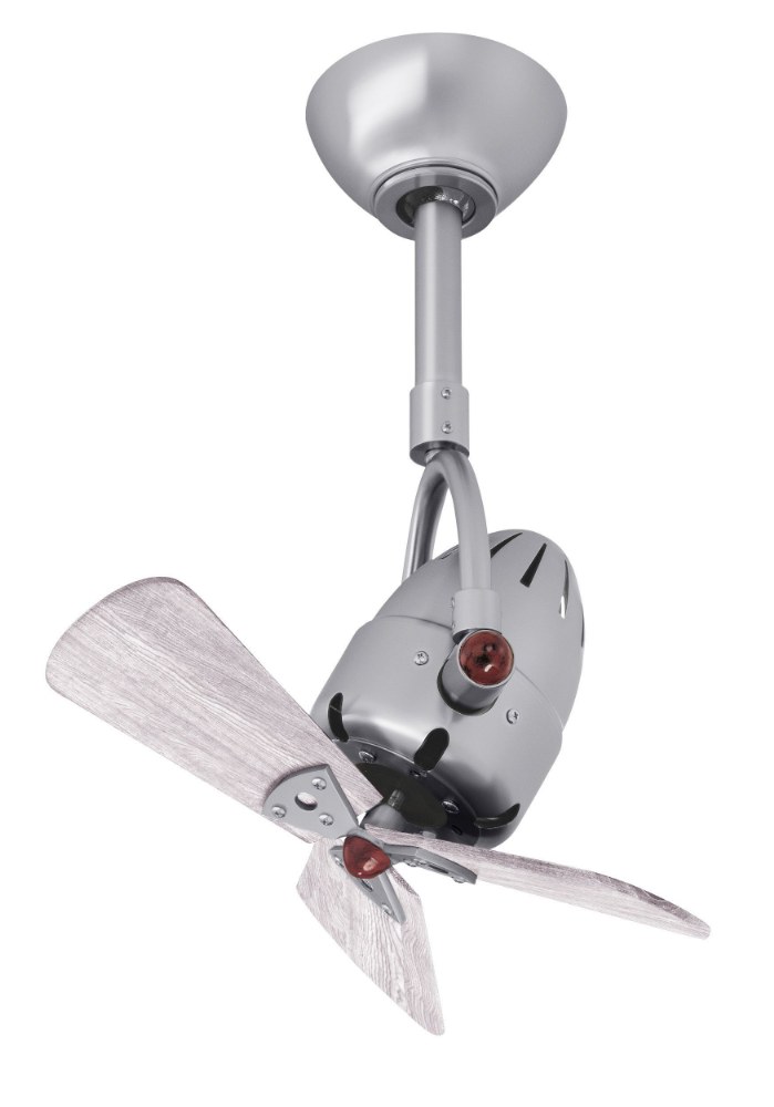 Matthews Fans-DI-BN-WDBW-Diane-3 Blade Oscillating Directional Ceiling Fan in Contemporary Style-13 Inches Wide by 14 Inches High Barn Wood Tone  Brushed Nickel Finish