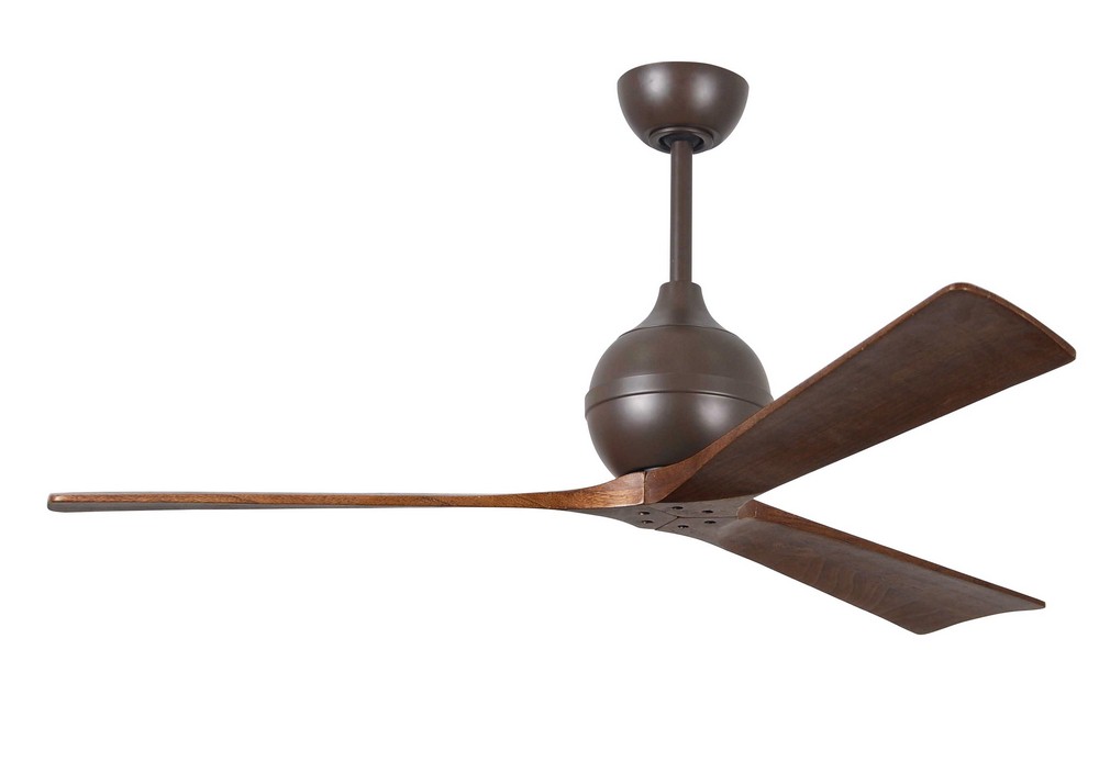 Matthews Fans-IR3-TB-WA-60-Irene-3-Ceiling Fan-60 Inches Wide by 10 Inches High   Textured Bronze Finish with Walnut Tone Blade Finish