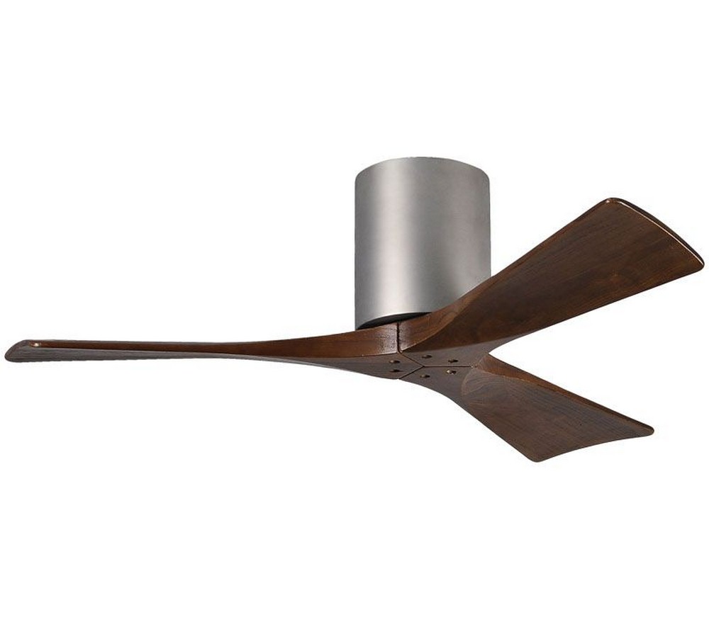 Matthews Fans-IR3H-BN-WA-42-Irene - 3 Blade Ceiling Fan In Contemporary Transitional Style-10 Inches Tall and 42 Inches Wide Brushed Nickel  Brushed Nickel Finish