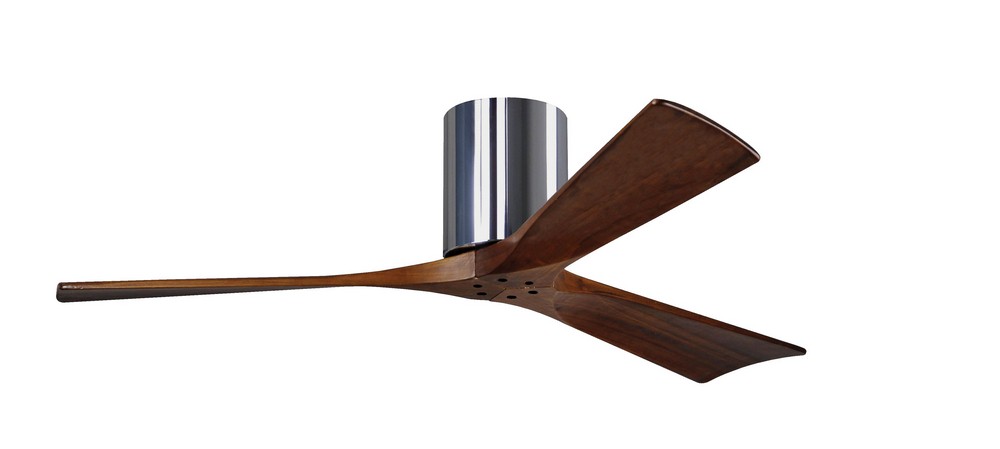 Matthews Fans-IR3H-CR-WA-52-Irene - 3 Blade Ceiling Fan In Contemporary Transitional Style-10 Inches Tall and 52 Inches Wide   Walnut Tone Blades