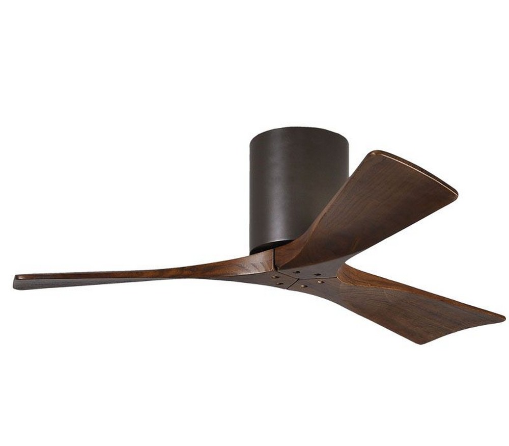 Matthews Fans-IR3H-TB-WA-42-Irene - 3 Blade Ceiling Fan In Contemporary Transitional Style-10 Inches Tall and 42 Inches Wide Textured Bronze  Textured Bronze Finish