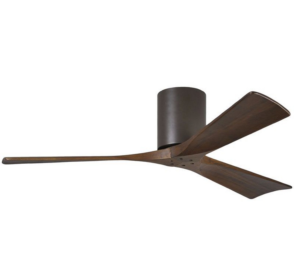 Matthews Fans-IR3H-TB-WA-52-Irene - 3 Blade Ceiling Fan In Contemporary Transitional Style-10 Inches Tall and 52 Inches Wide   Textured Bronze Finish