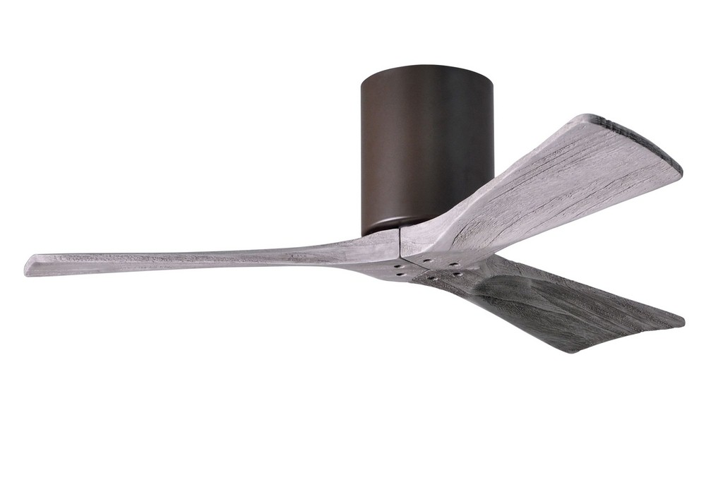 Matthews Fans-IR3H-TB-BW-42-Irene - 3 Blade Ceiling Fan In Contemporary Transitional Style-10 Inches Tall and 42 Inches Wide Textured Bronze  Textured Bronze Finish with Barn Wood Tone Blade Finish