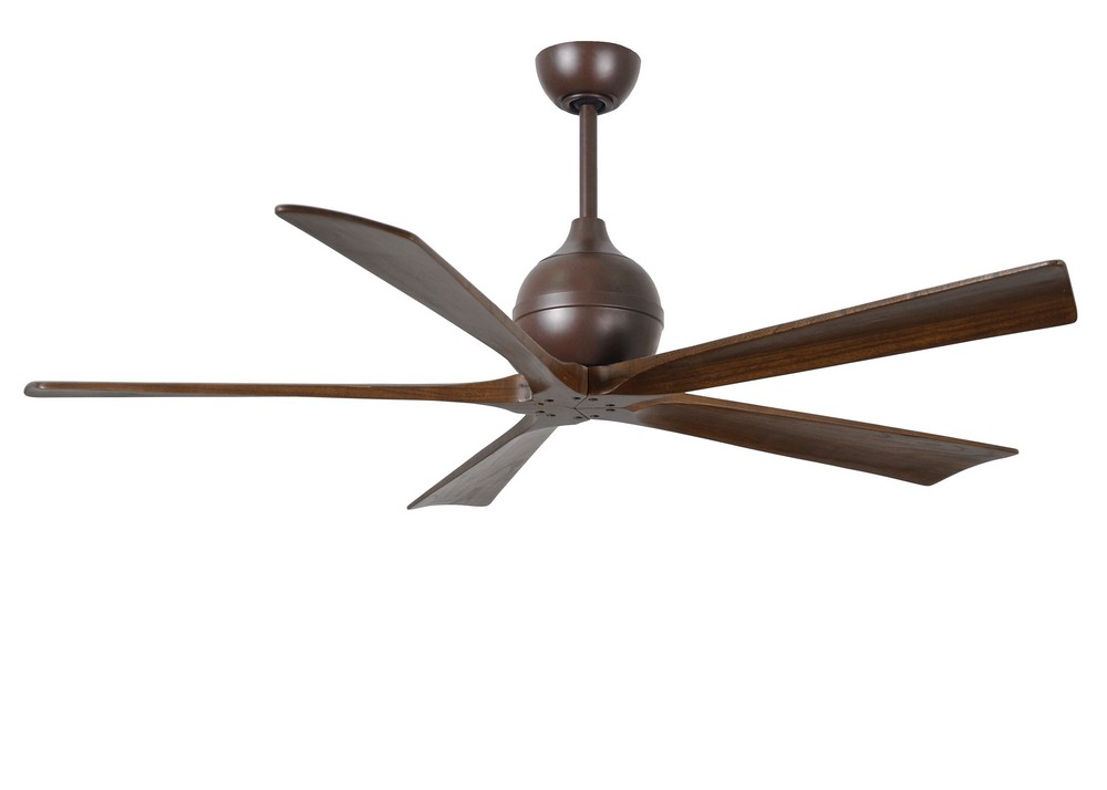Matthews Fans-IR5-TB-WA-60-Irene-5-Ceiling Fan-60 Inches Wide by 10 Inches High   Textured Bronze Finish with Walnut Tone Blade Finish